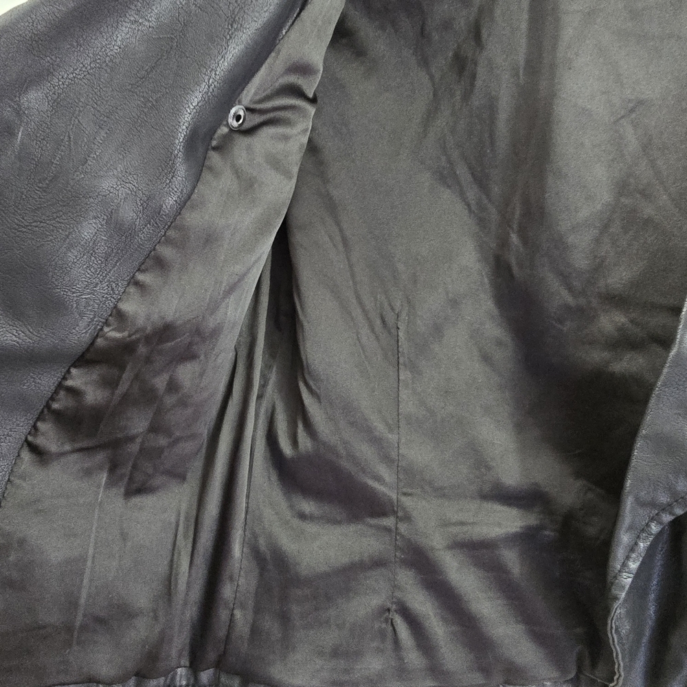 Blank NYC Faux Leather Vegan Moto Biker Rocker Chic Jacket Black Long Sleeve XS - Picture 11 of 15